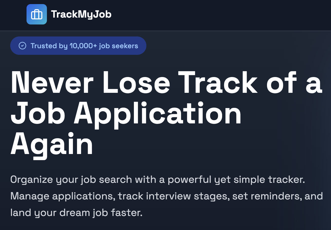 TrackMyJobs - Free Job Application Tracker Screenshot 2